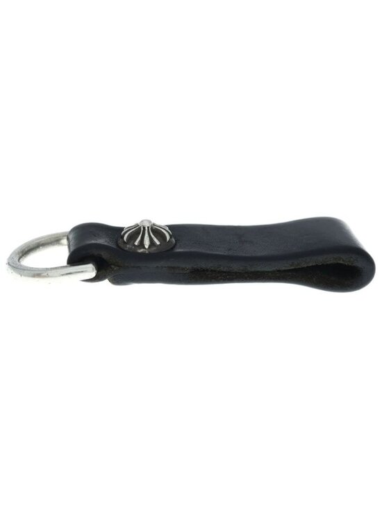 Chrome Hearts Belt Loop Cross Ball Button Leather Silver Black